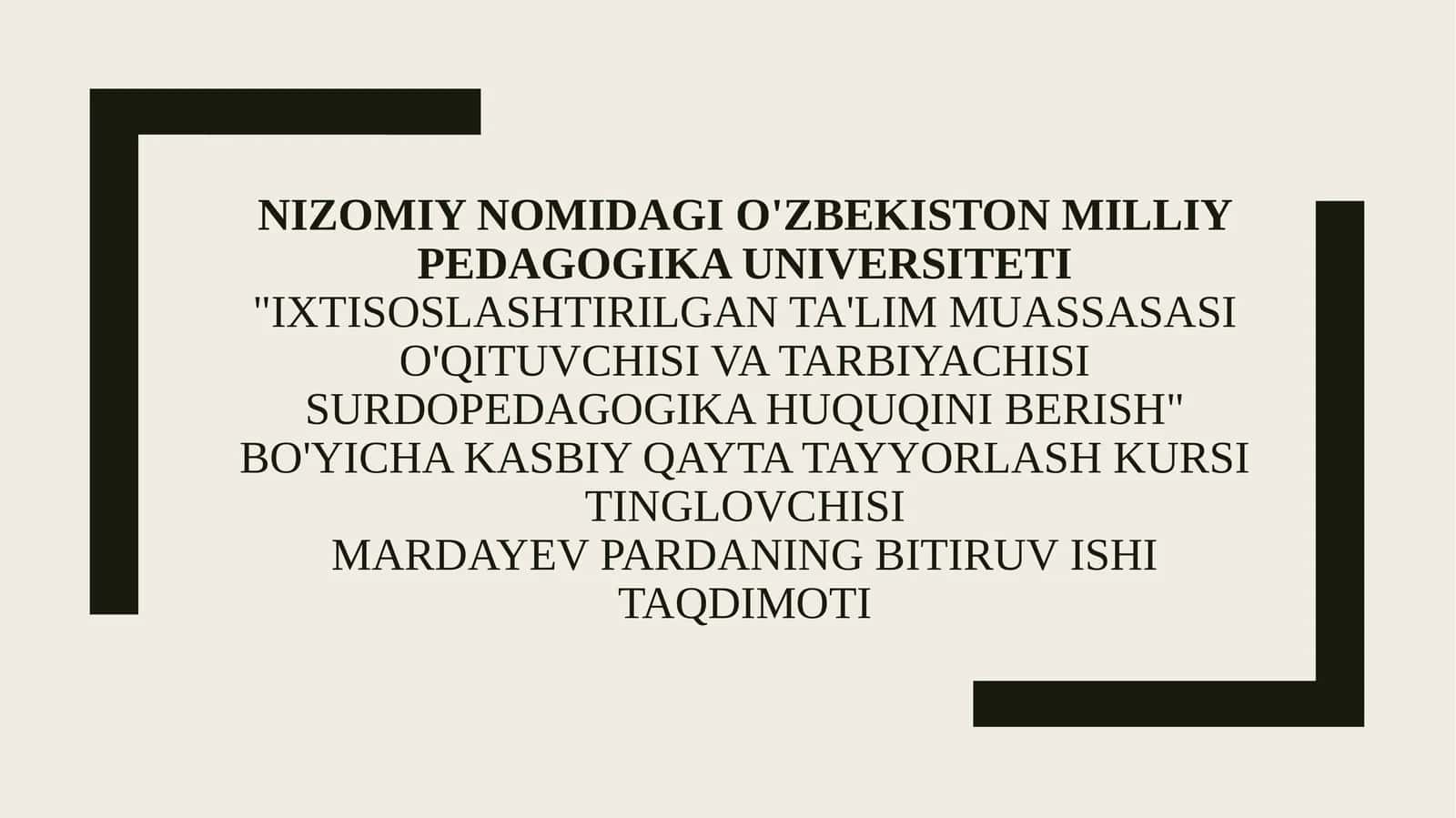Zaif eshituvchi bolalar ta'lim muassasalarida korreksion-tarbiyaviy ishlar mazmuni