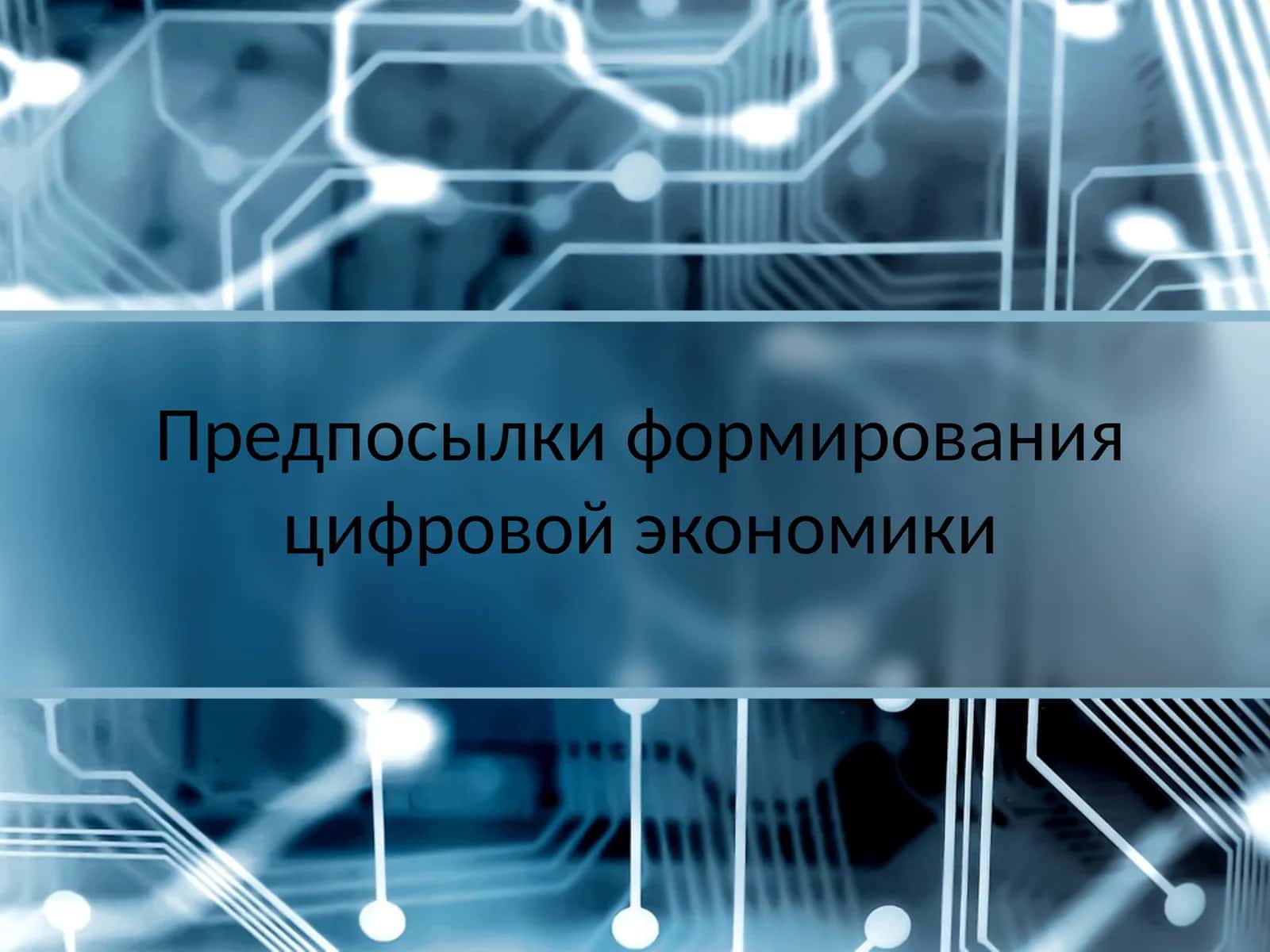 Предпосылки формирования цифровой экономики