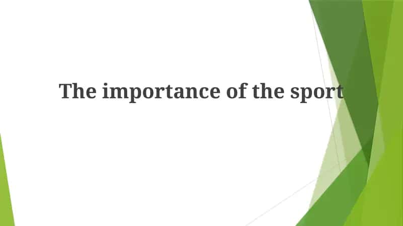 Sport Importance