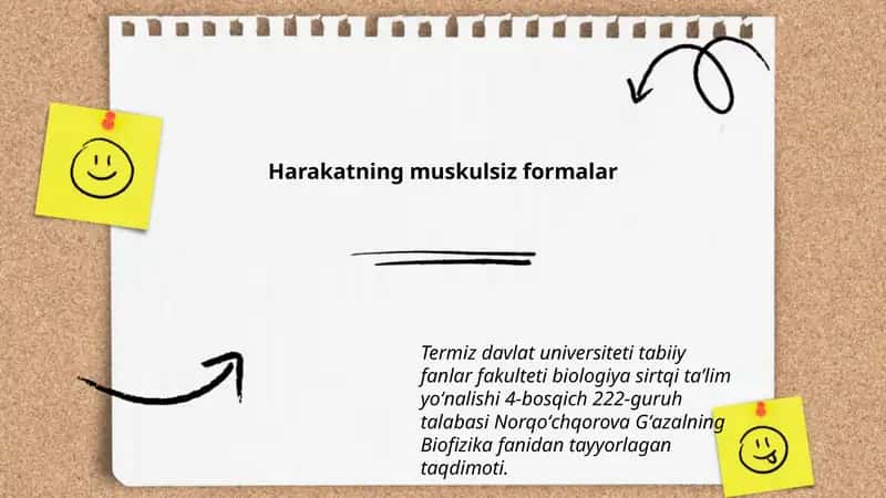 Harakatning muskulsiz formalar