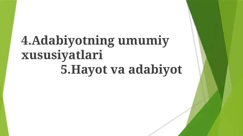 Hayot va adabiyot