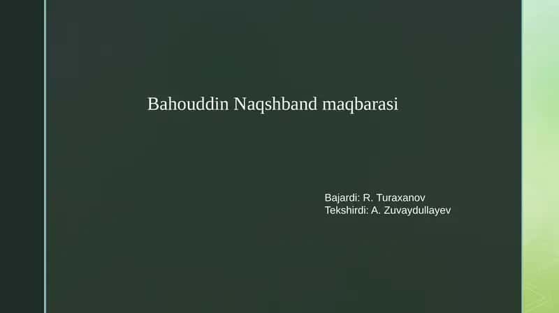 Bahouddin Naqshband maqbarasi