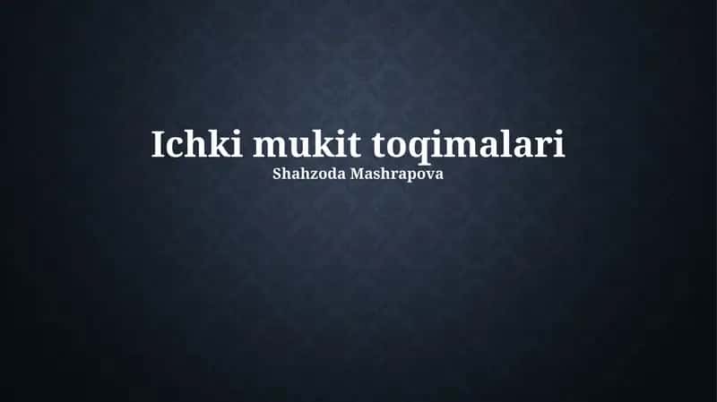 Orbita ichki mushak-skelet to‘qimalari