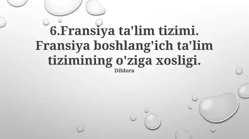 Fransiya ta'lim tizimi