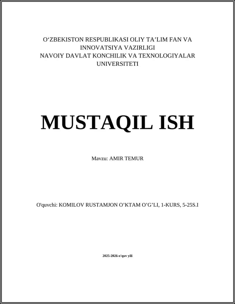 AMIR TEMUR
