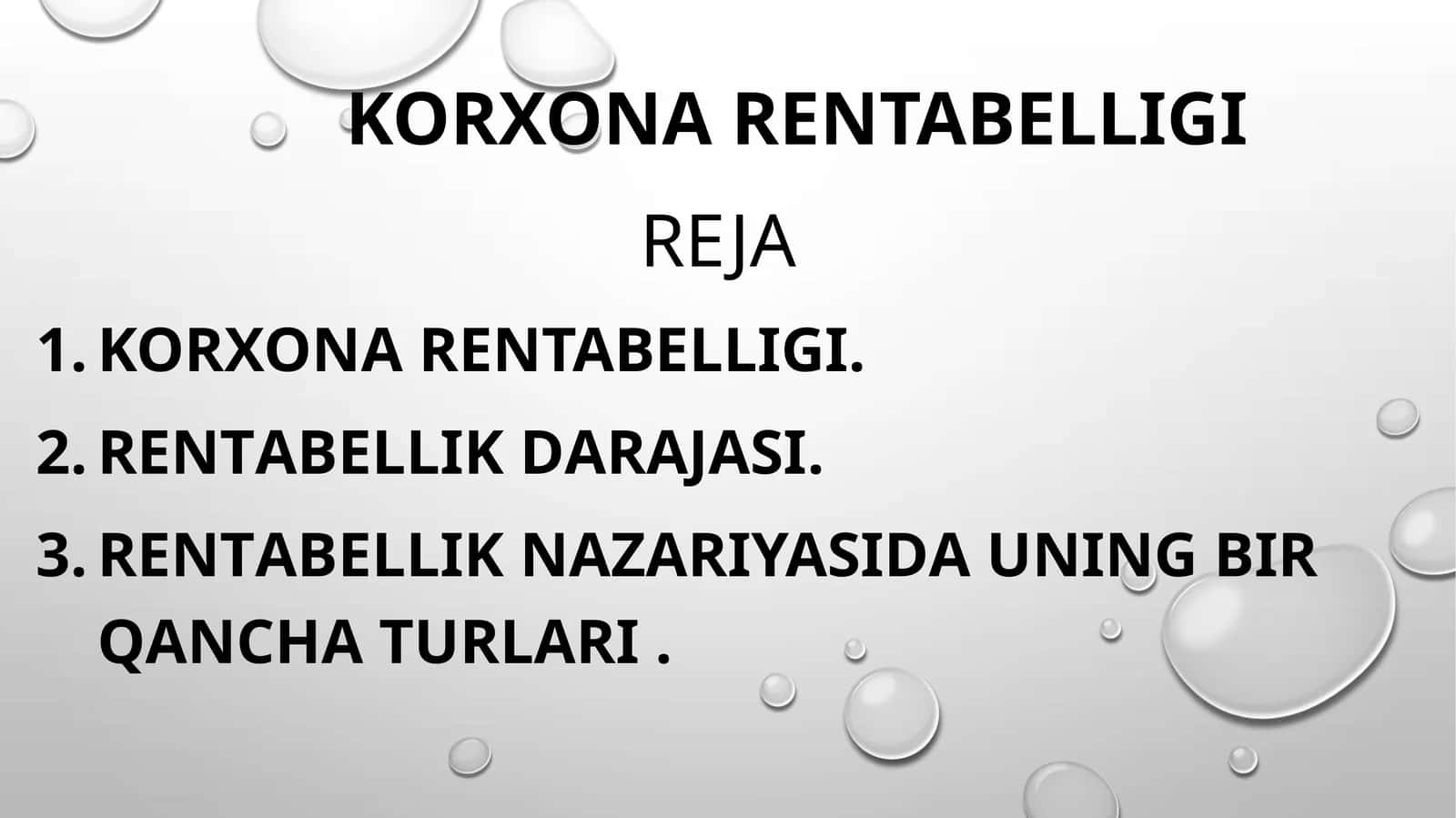 Korxona rentabelligi