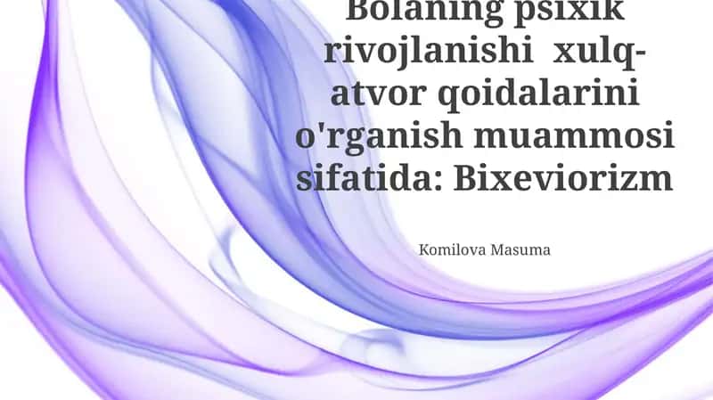 Biheviorizm Nazariyasi