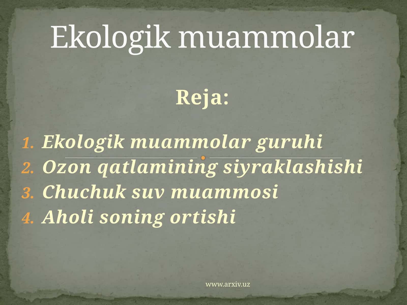 Ekologik muammolar