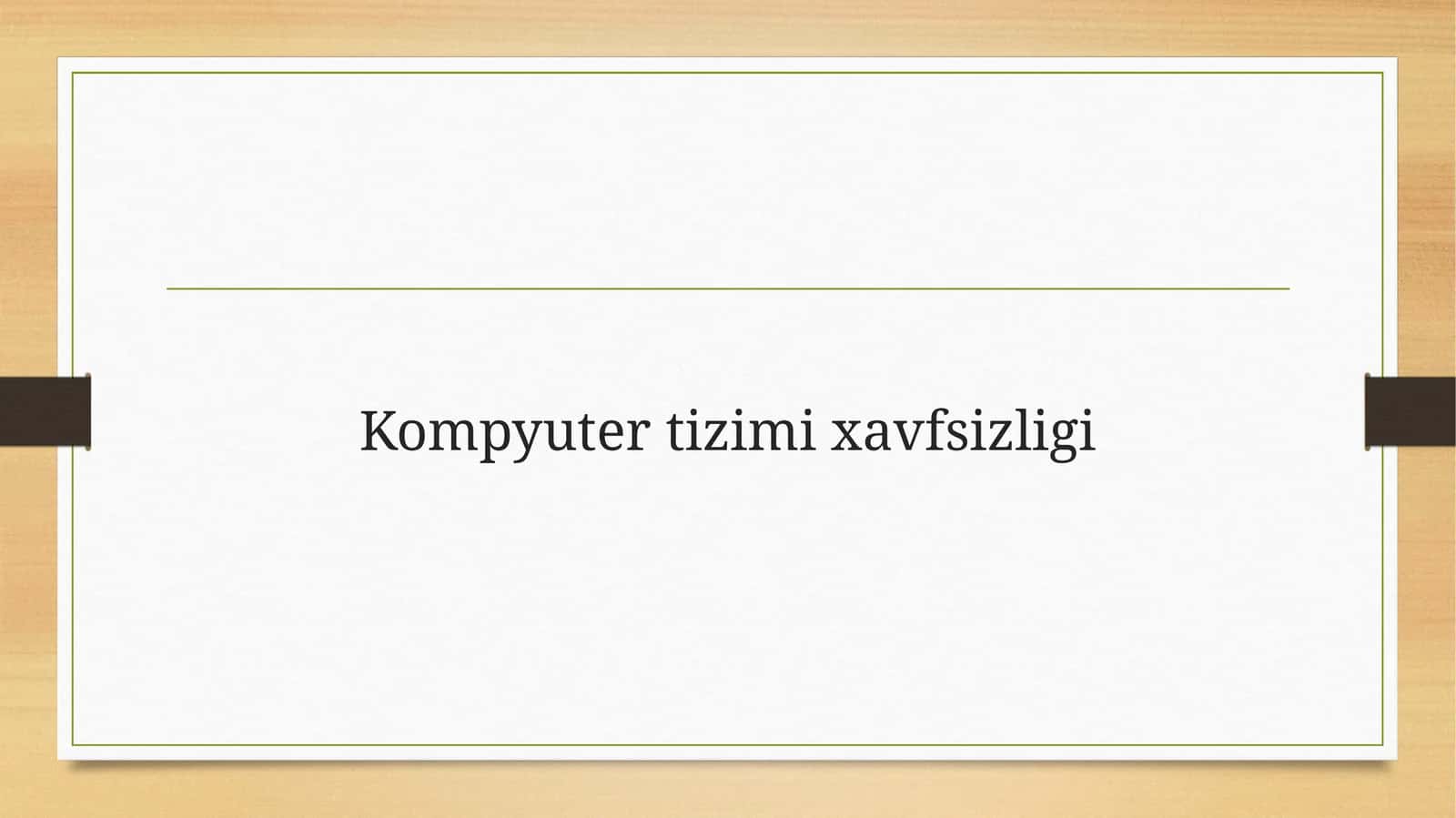 Kompyutertizimixavfsizligi