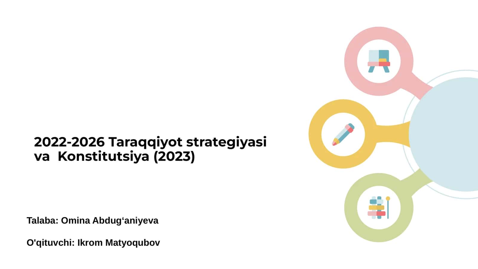 2022-2026 Taraqqiyot strategiyasi va Konstitutsiya (2023)