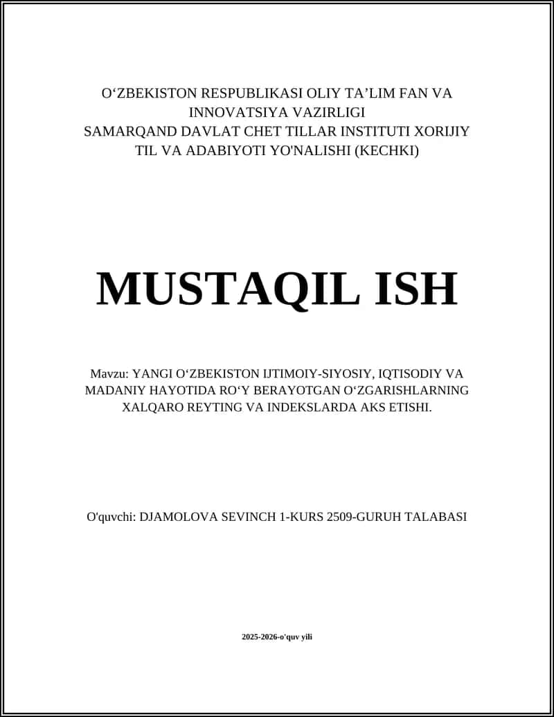 Yangi O‘zbekistonning YaIM va iqtisodiy o‘sish ko‘rsatkichlari