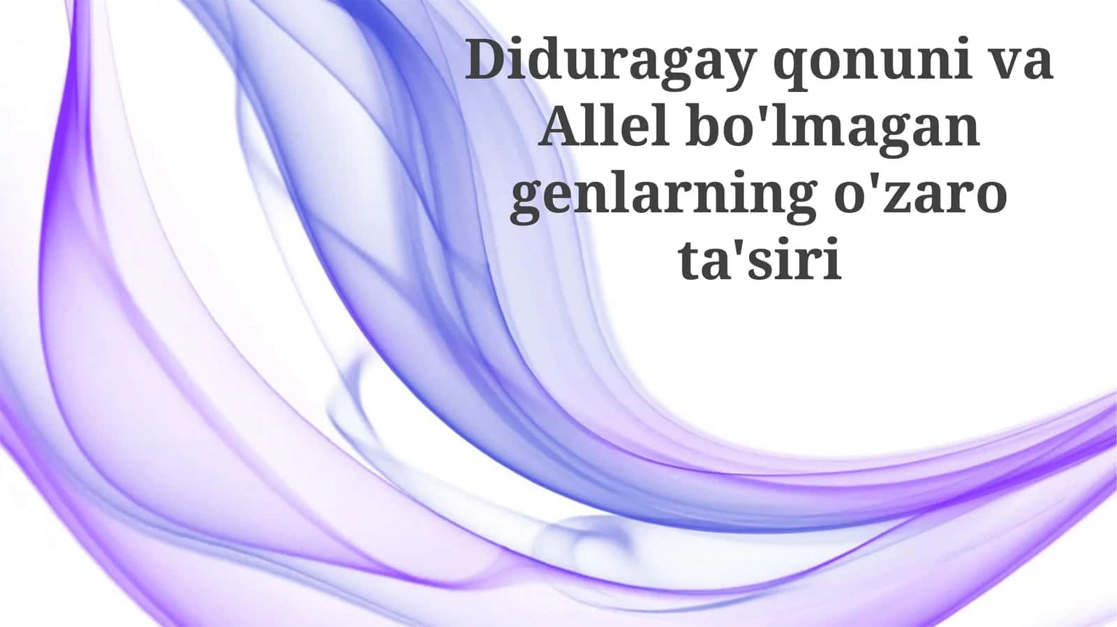 Diduragay qonunivaAllelbo'lmagangenlarningo'zarota'siri