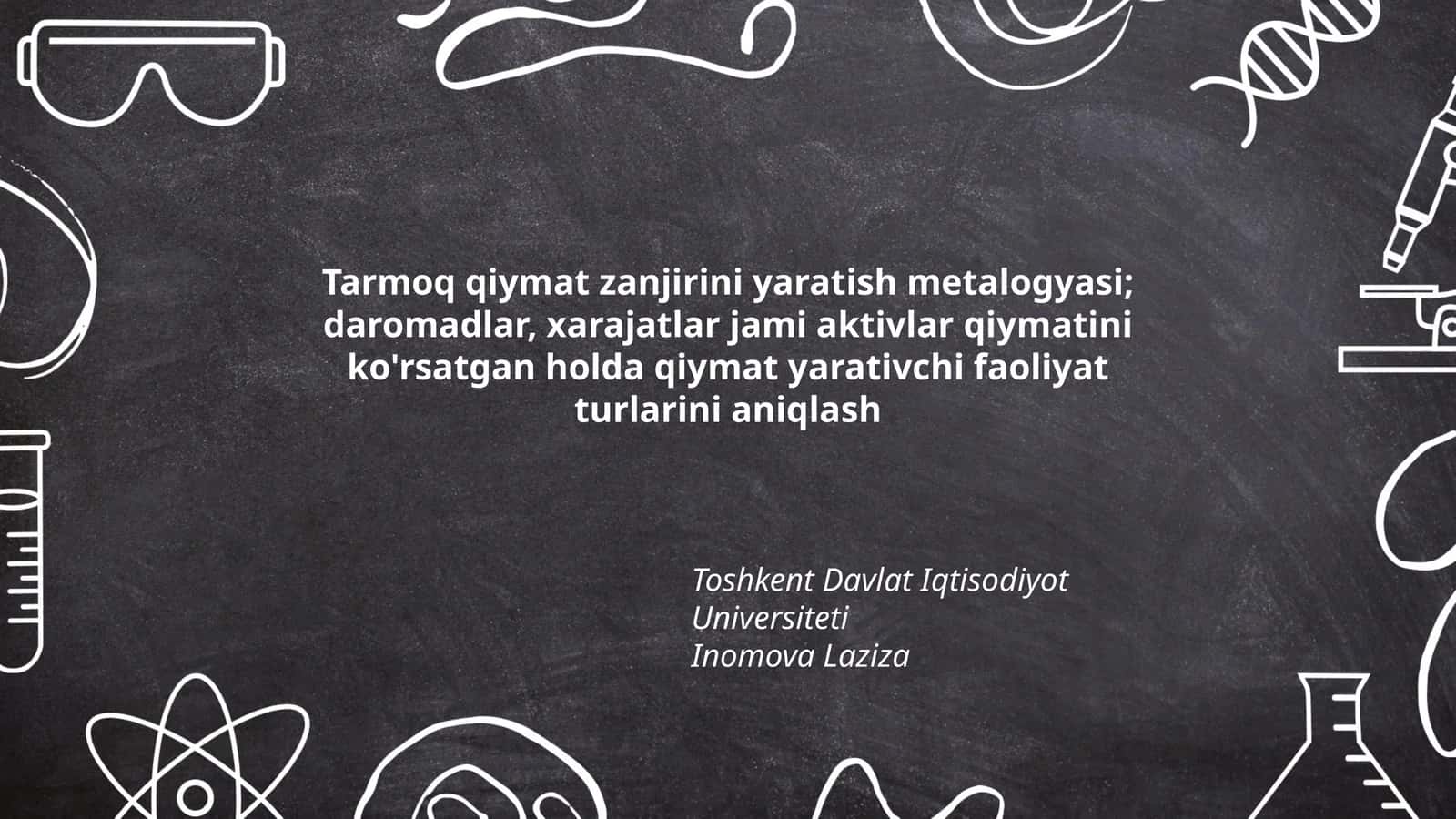 Tarmoq qiymat zanjirini yaratish metalogyasi
