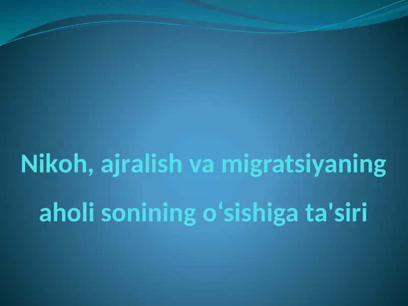 Aholi migratsiyasi va uning tasnifi
