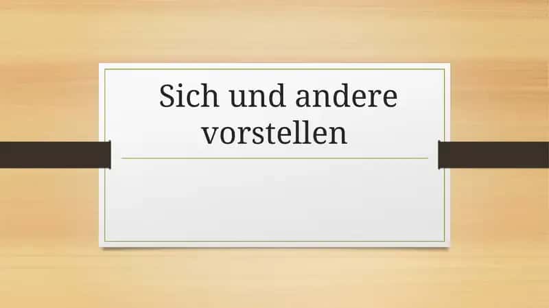 Sich selbst vorstellen