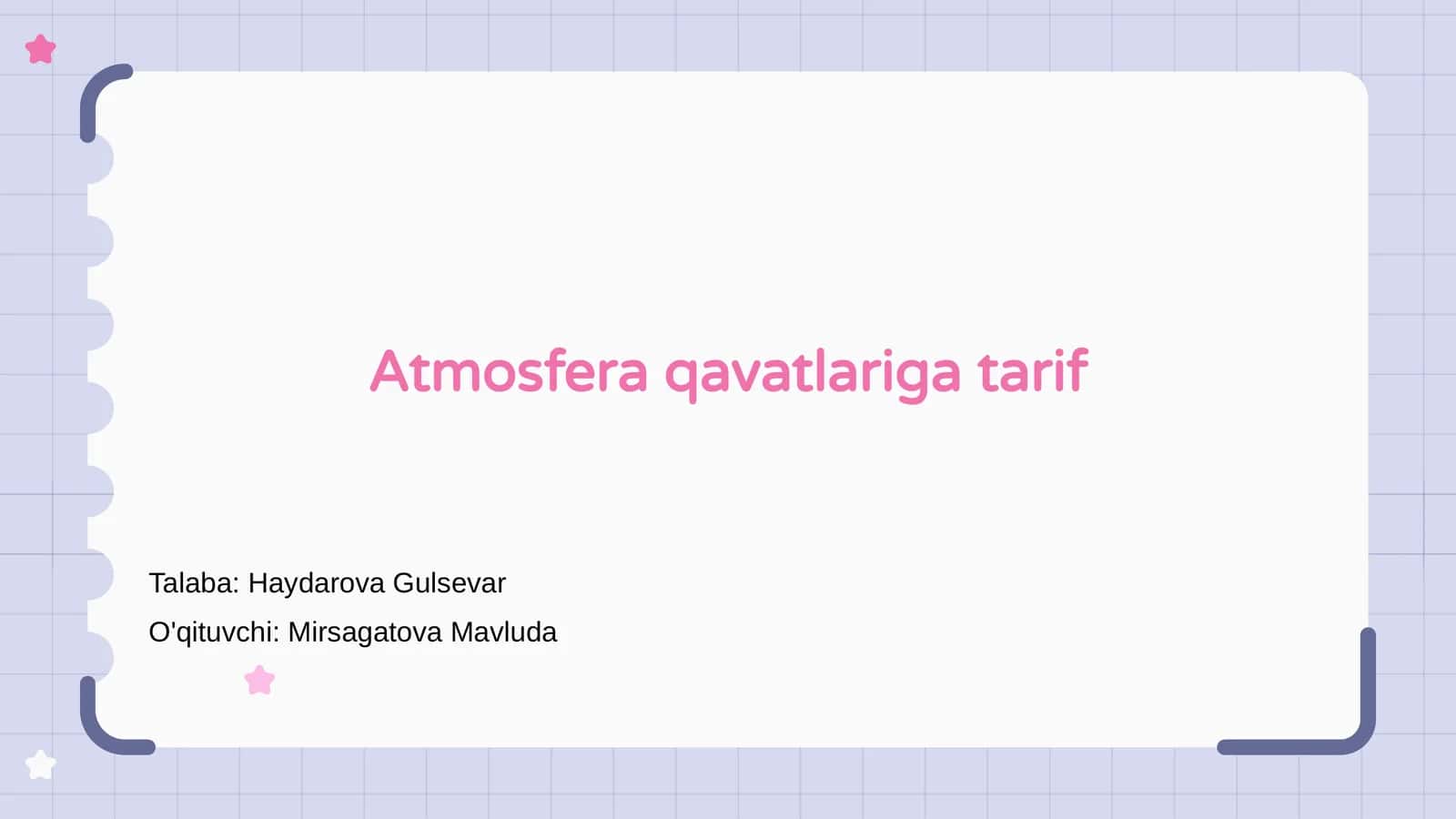 Atmosfera qavatlariga tarif
