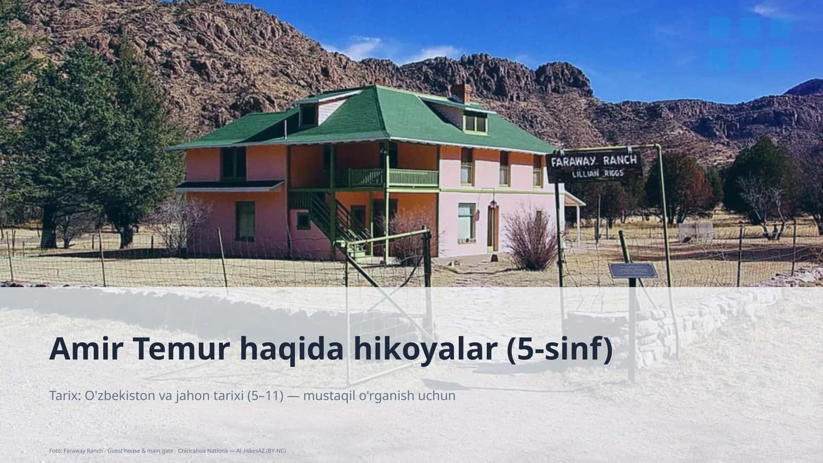 Amir Temur haqida hikoyalar (5-sinf)