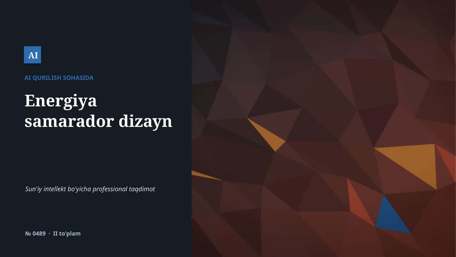 Energiya samarador dizayn