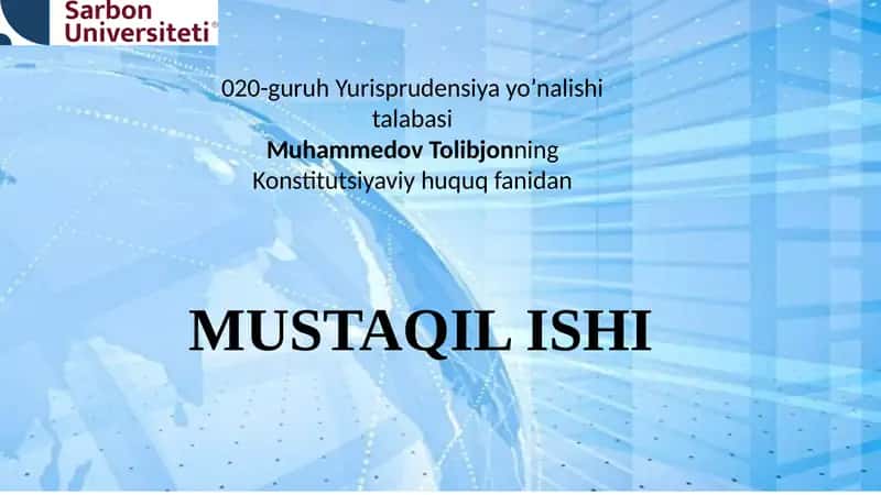 O'zbekiston Respublikasi konstitutsiyaviy huquqi normalari tushunchasi