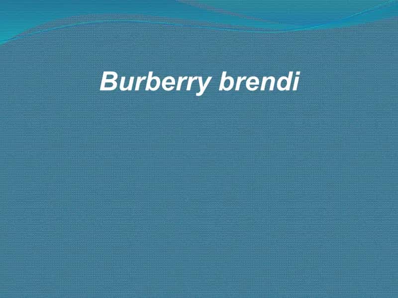Burberry brendi