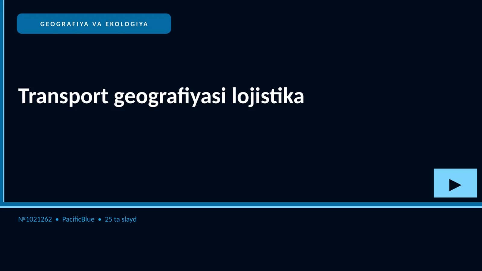 Transport geografiyasi lojistika