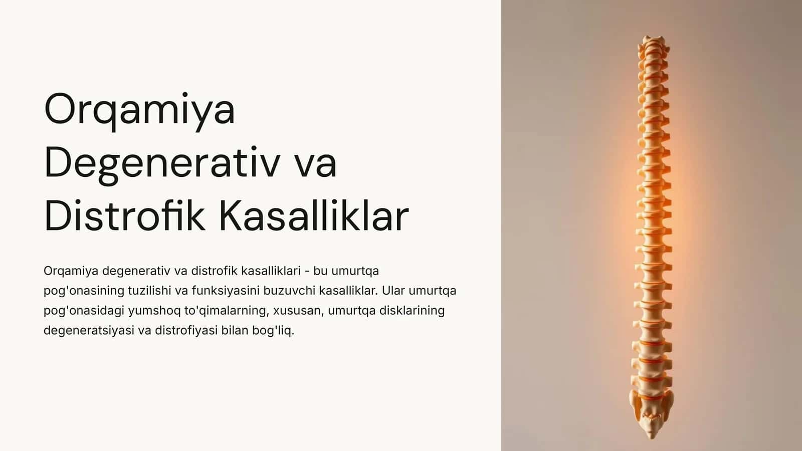 Orqamiya Degenerativ va Distrofik Kasalliklar