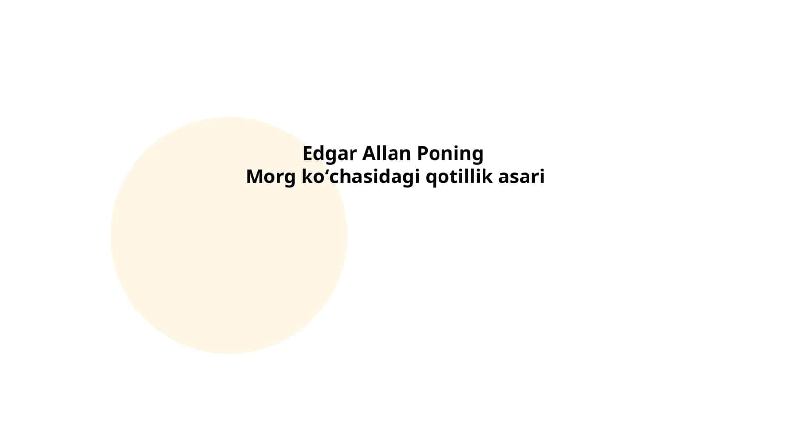 Morg koʻchasidagi qotillik asari