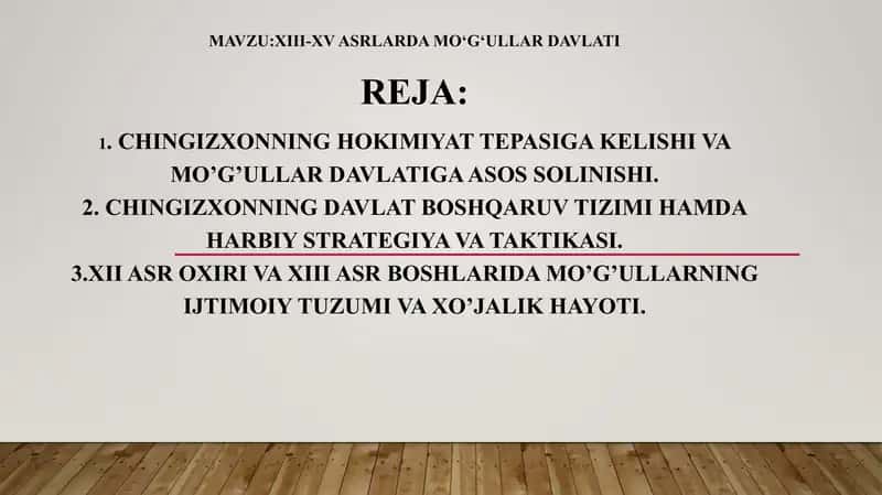 XIII-XV asrlarda Mo‘g‘ullar davlati