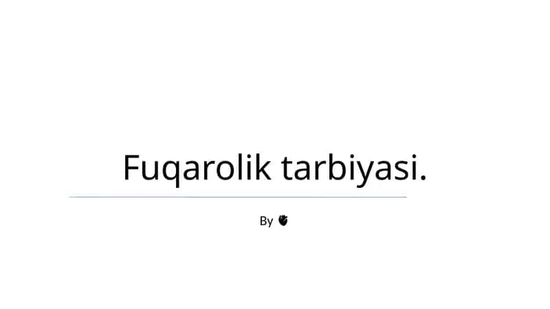 Fuqarolik tarbiyasi