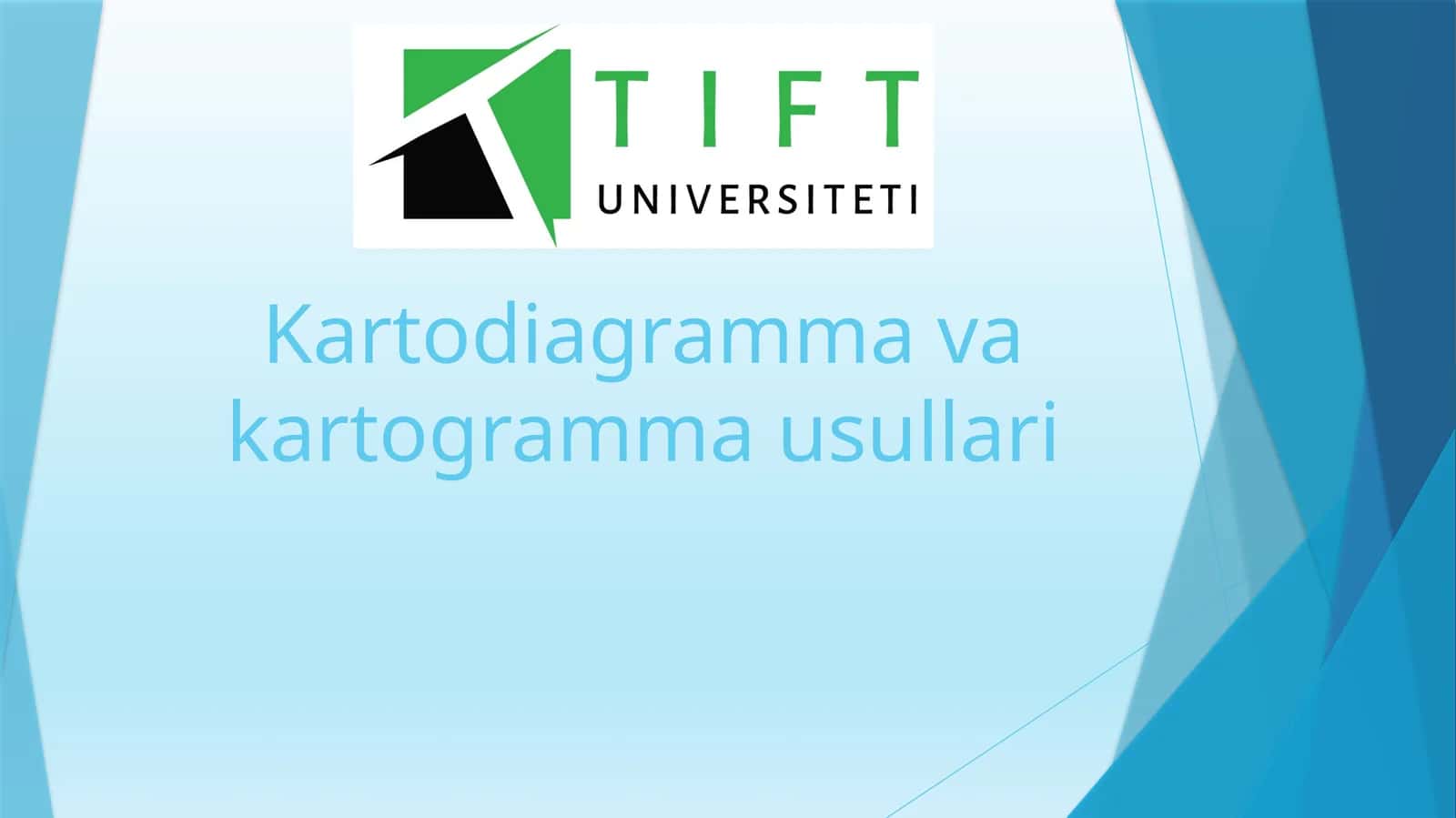 Kartodiagramma va kartogramma usullari.