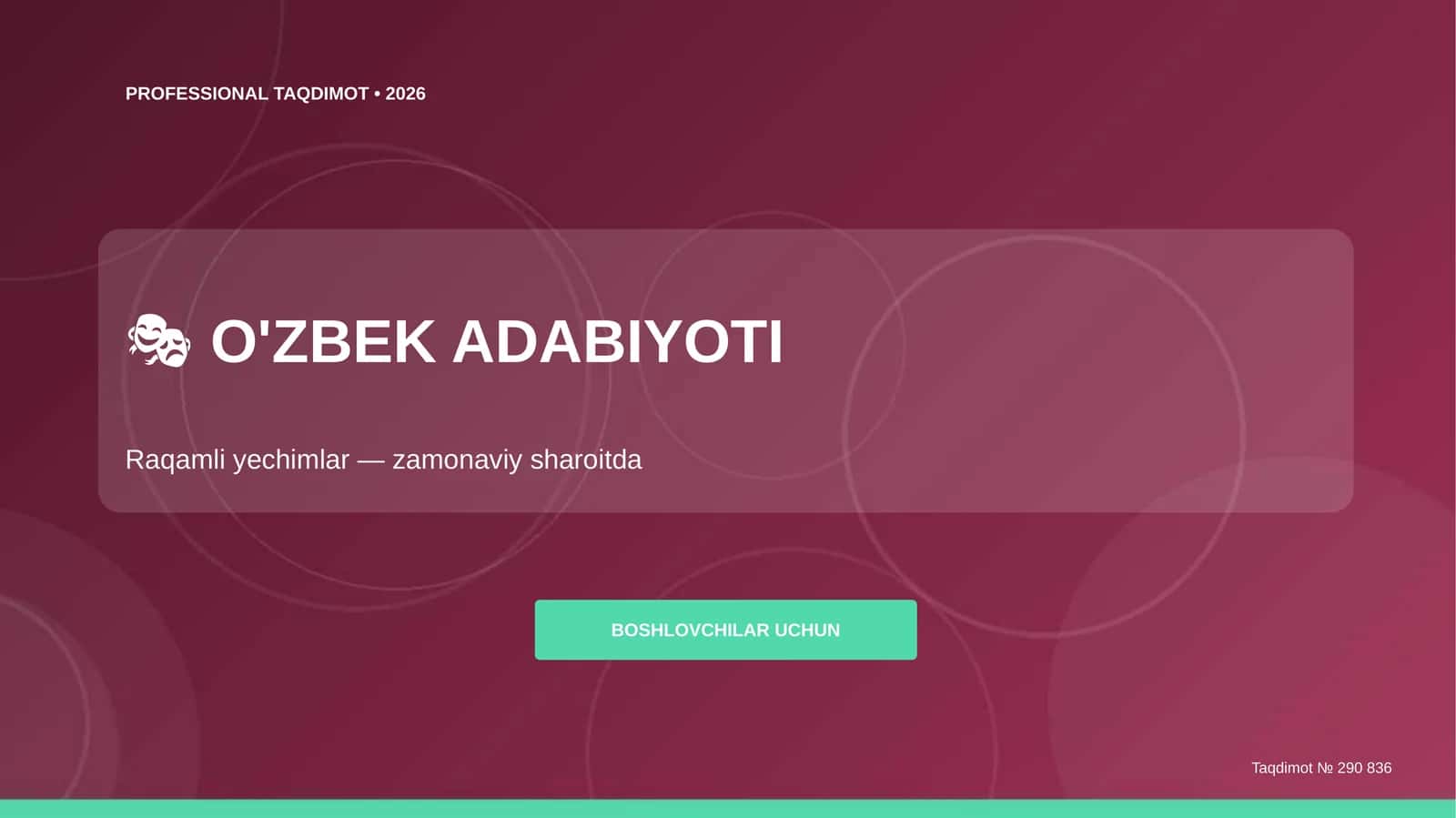 O'zbek adabiyoti: raqamli yechimlar (zamonaviy sharoitda) [boshlovchilar uchun]