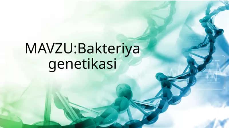 Bakteriyagenetikasi