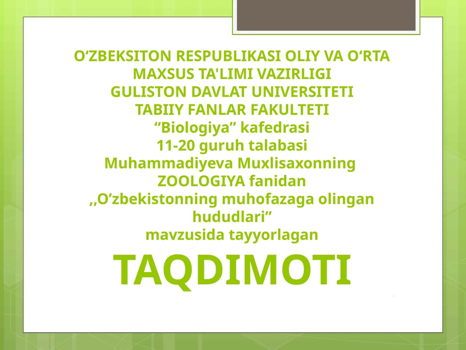 O’zbekistonningmuhofazagaolinganhududlari