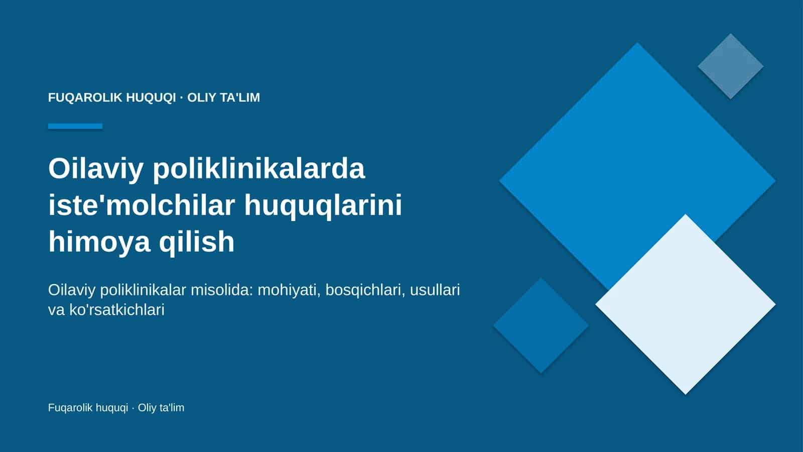 oilaviy poliklinikalarda iste'molchilar huquqlarini himoya qilish 3122