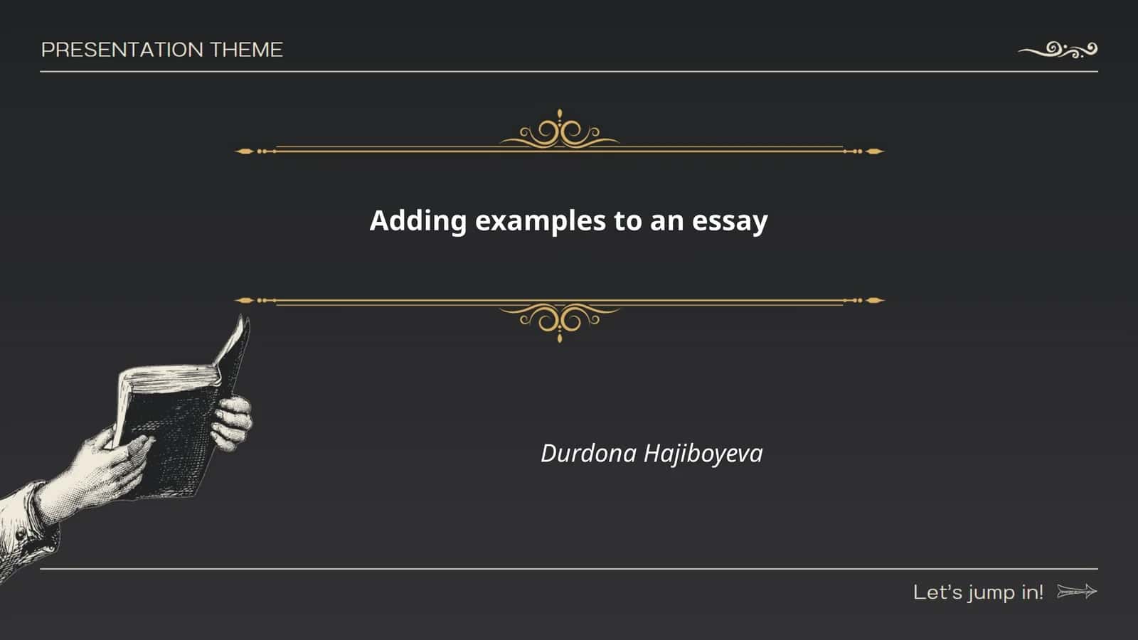 Adding examples to an essay