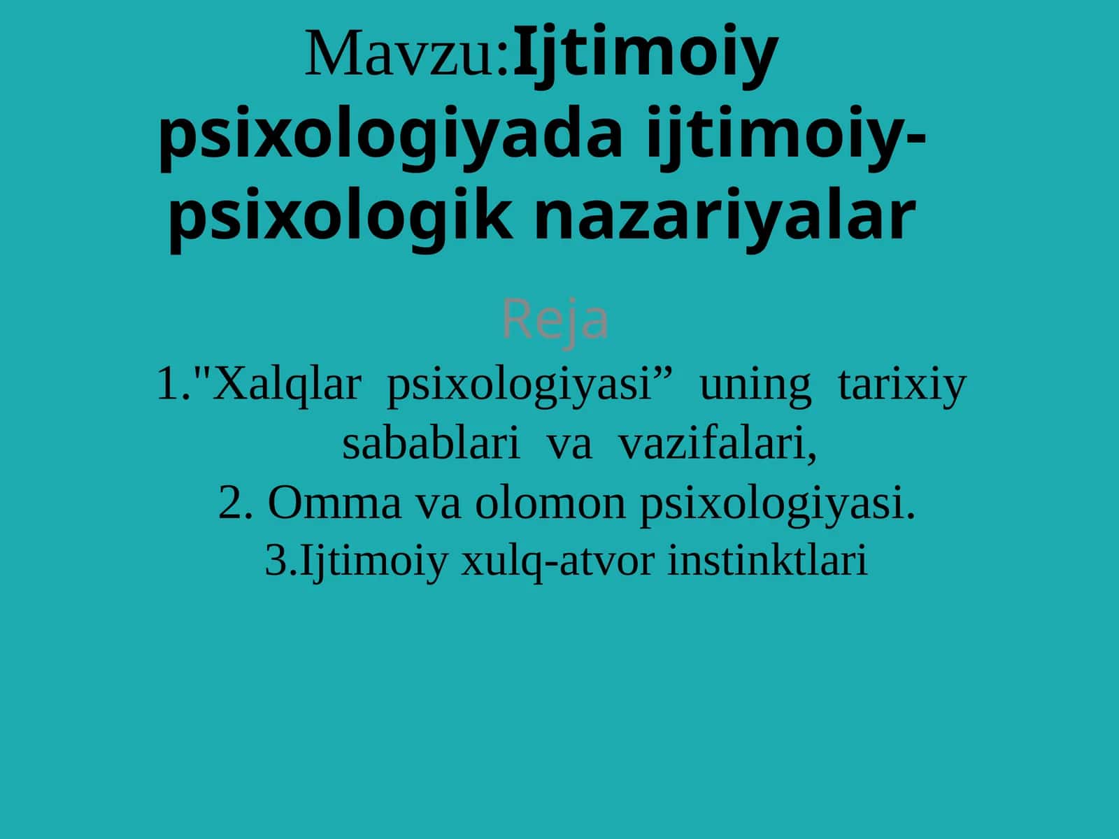 Ijtimoiy psixologiyada ijtimoiy-psixologik nazariyalar