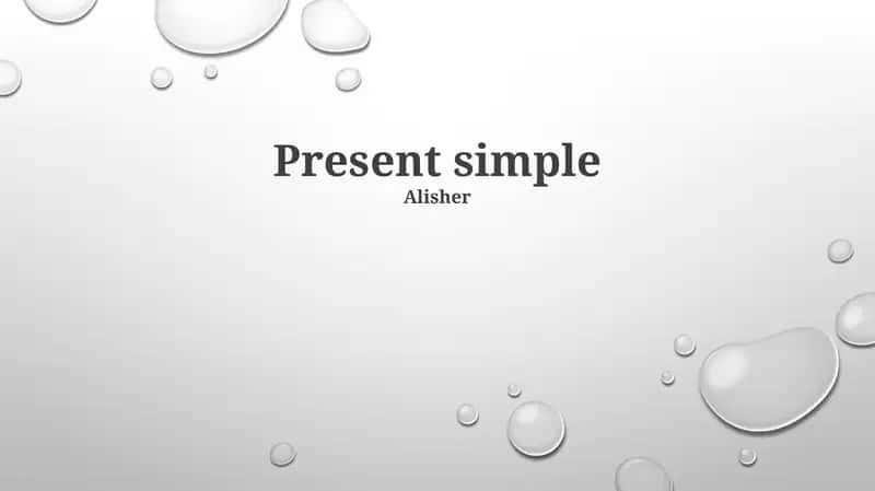 Present simple
