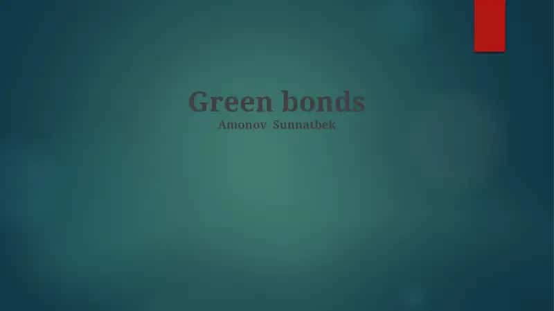 Green bonds