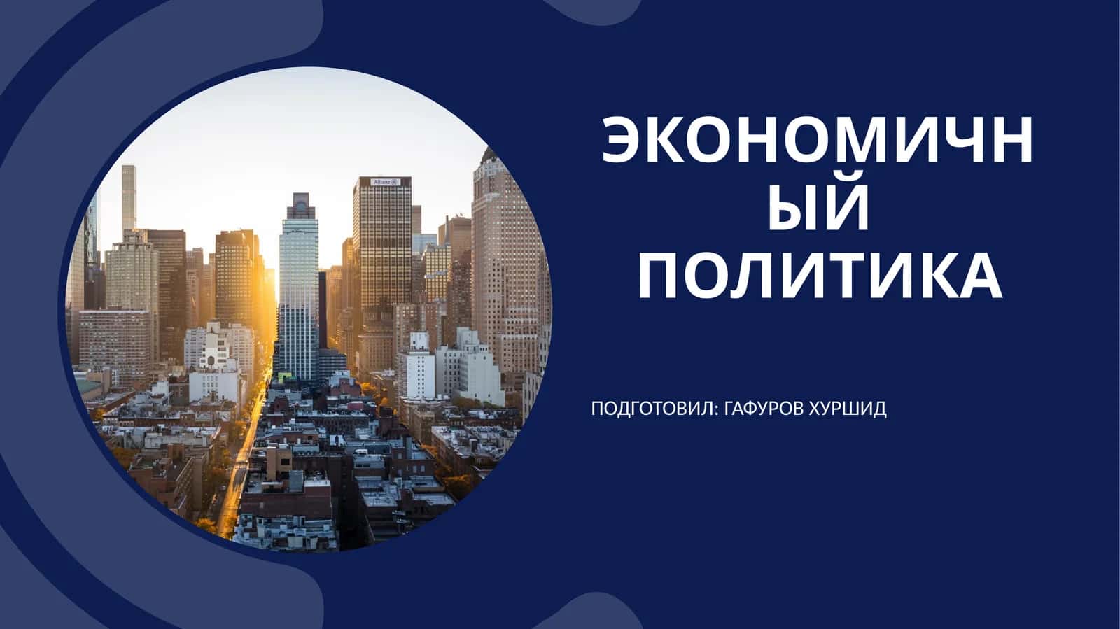 Экономичный политика