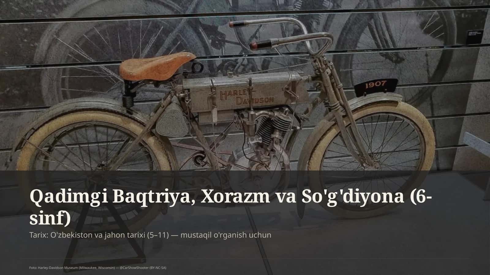 Qadimgi Baqtriya, Xorazm va So'g'diyona (6-sinf)