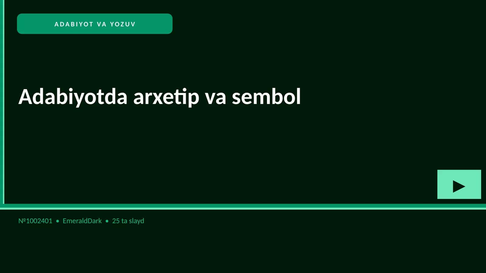 Adabiyotda arxetip va sembol
