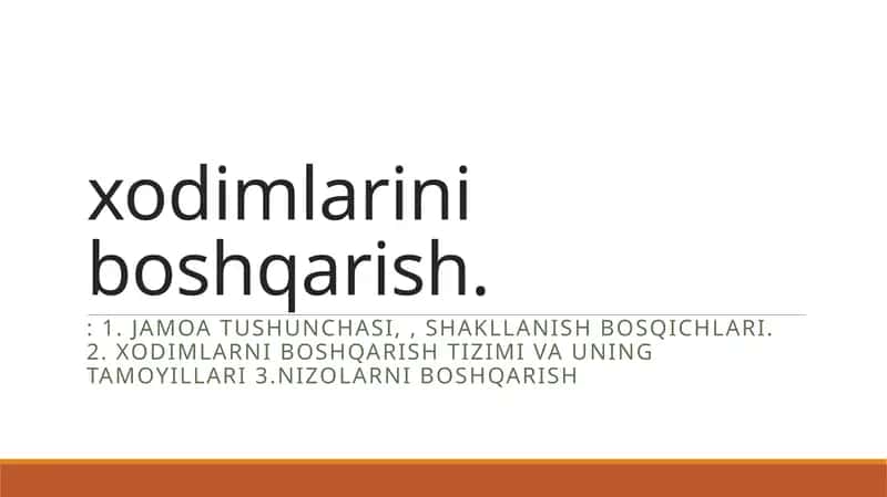 Mehnat jamoalari boshqarish tizimi va tamoyillari