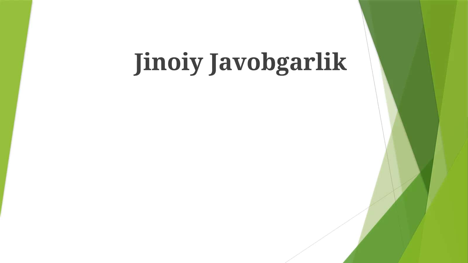 Jinoiy Javobgarlik