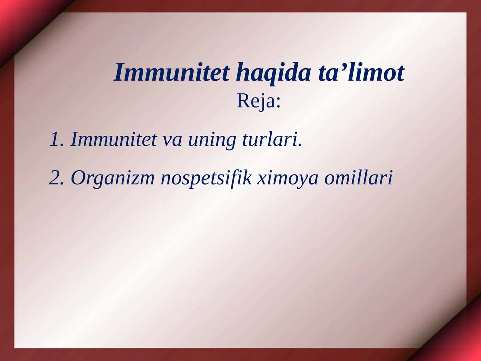 Immunitet haqida ta’limot