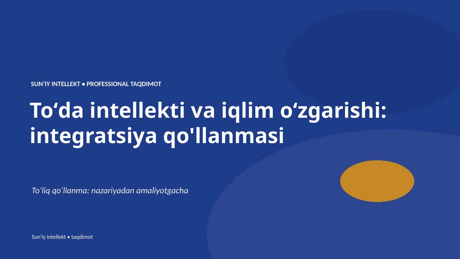 Toʻda intellekti va iqlim oʻzgarishi: integratsiya qo'llanmasi