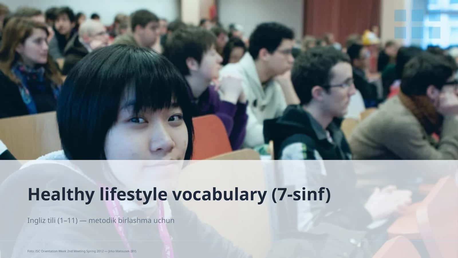 Healthy lifestyle vocabulary (7-sinf)