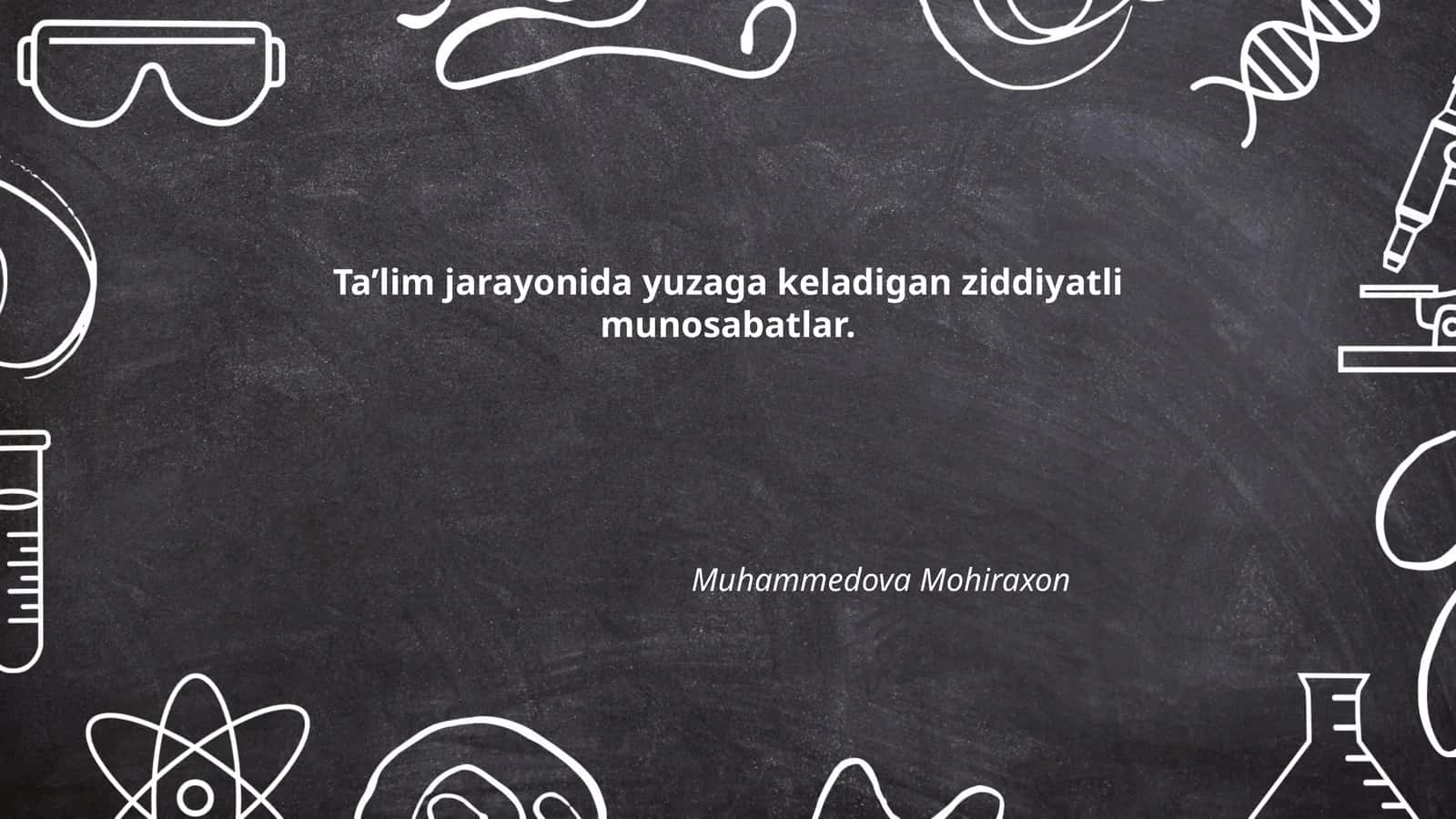O‘qituvchi va o‘quvchi o‘rtasidagi ziddiyatlar