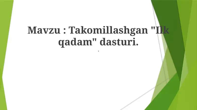 "Ilk qadam" dasturi