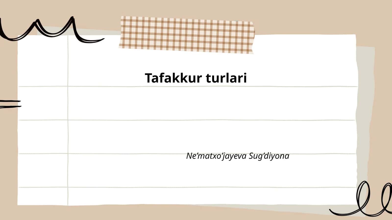 Tafakkur turlari