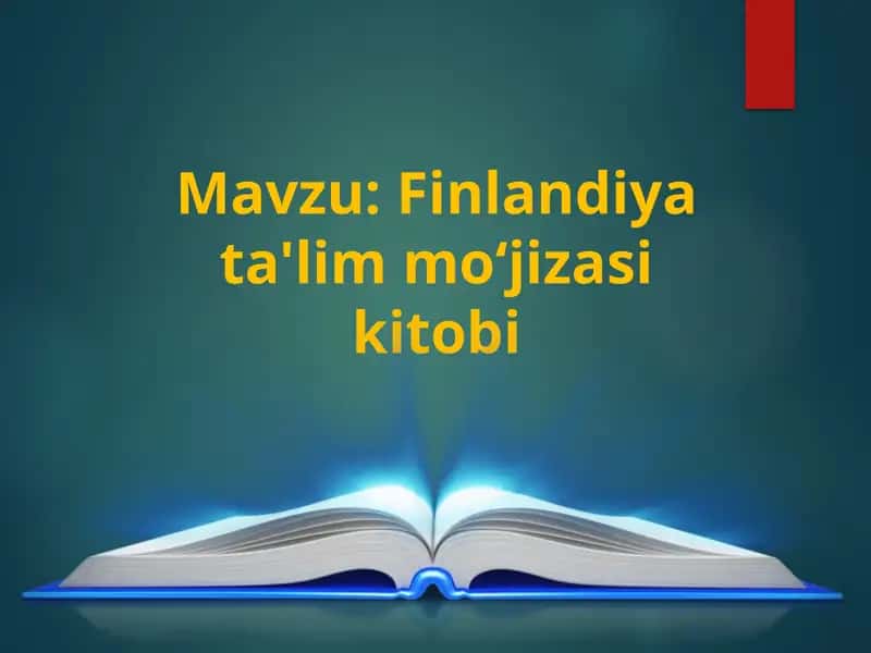 Finlandiya ta'lim mo‘jizasi kitobi